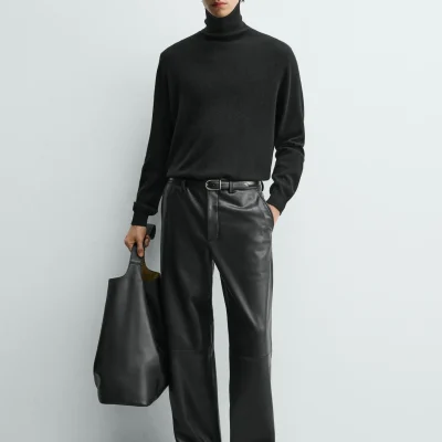 شلوار جین مشکی فیت باریک zara