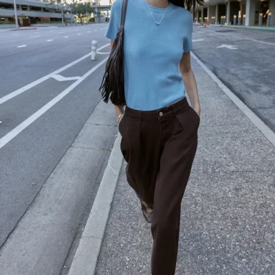 بلوز بافتنی زنانه با الگوی خاص zara