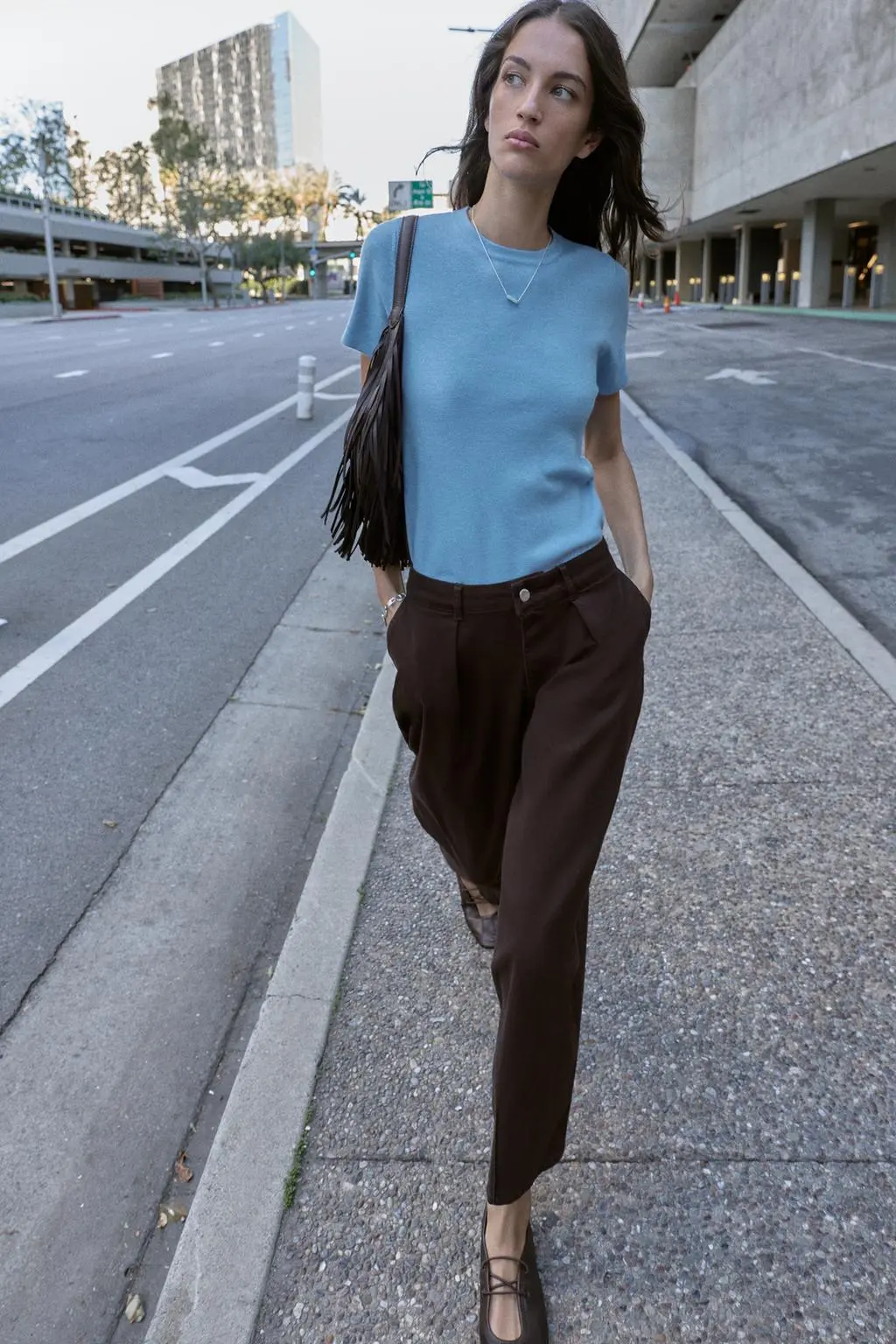 بلوز بافتنی زنانه با الگوی خاص zara
