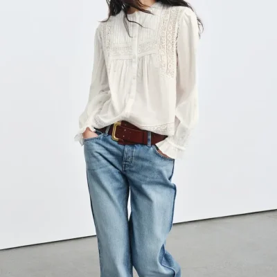 بلوز کامبری زنانه مدل W.CAMISA zara