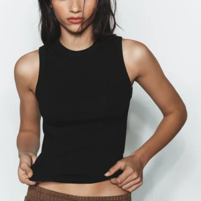 تیشرت زنانه باسیك کتان zara