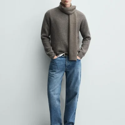 تیشرت جرسی نخی مردانه zara