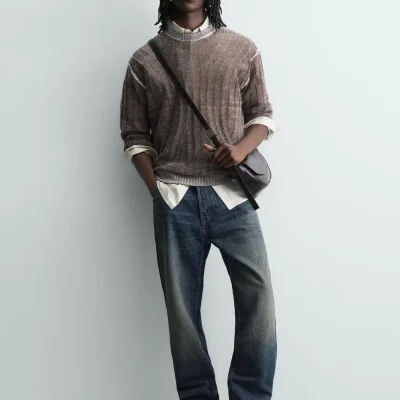 تیشرت جرسی مردانه با بافت نرم و دوخت تمیز zara