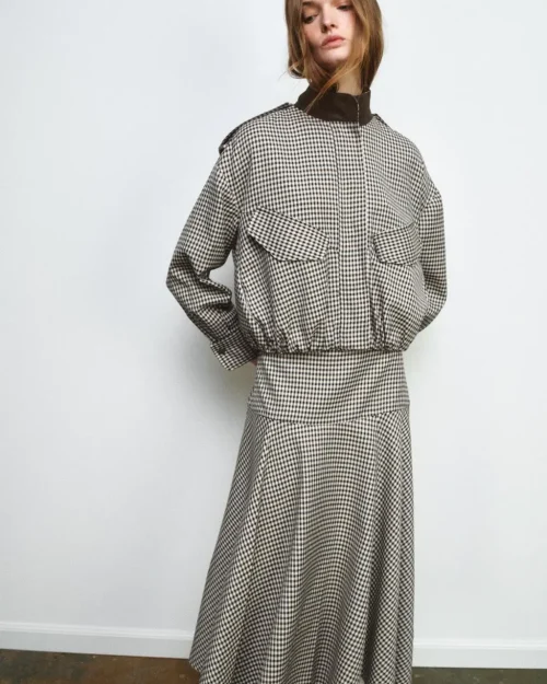 دامن چهارخانه میدی ZW Collection