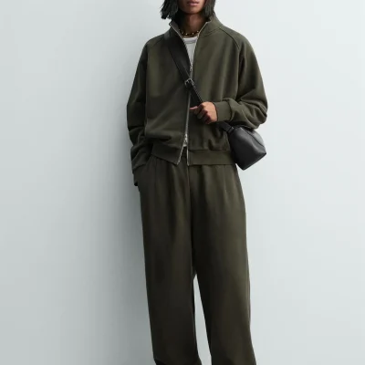 شلوار جoggینگ بادکنکی با افکت کهنه مدل محدود zara