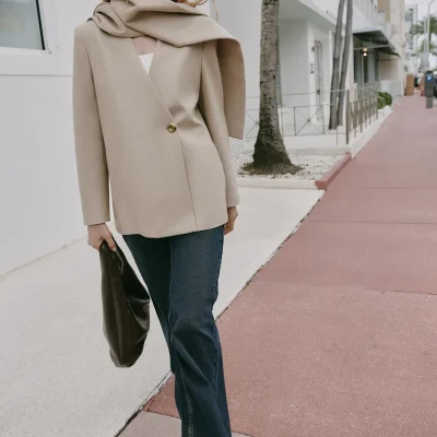 بلیزر زنانه شیک با پارچه کرپ zara