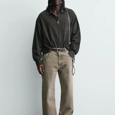 پیراهن کتان سوپرمیشا مردانه zara