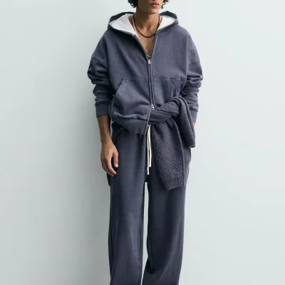 شلوار جین اسلش مشکی مردانه مدل Circular zara