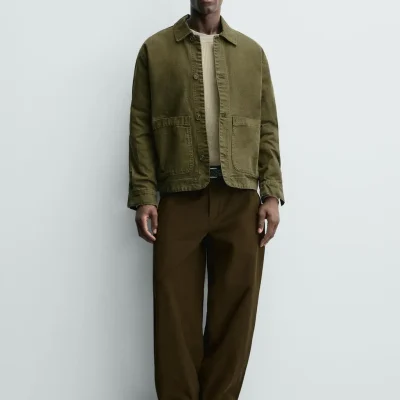 پیراهن کتان سوپرشین مردانه - مدل Sobrecamisa zara