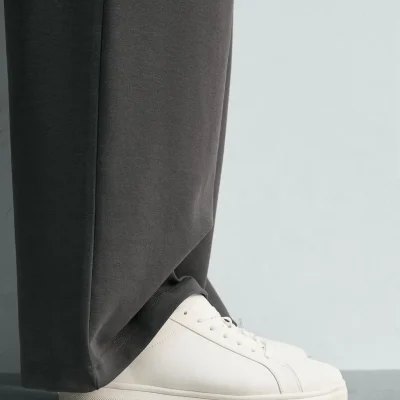 کفش ورزشی یک رنگ با زیره ضخیم - مدل CORDUROY zara
