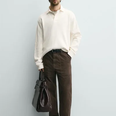 پولو شرت مردانه مدل M/L با پارچه پنبه ای ممتاز zara