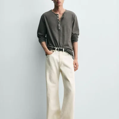 شلوار جین مردانه مدل بوت کات zara