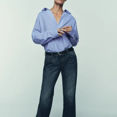 بلوز زنانه بافت دار مدل BCAMISA zara