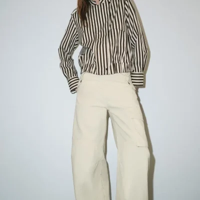 بلوز زنانه کامبری طرح دار zara