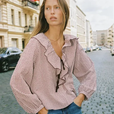 بلوز زنانه طرح دار مدل BCAMISA zara