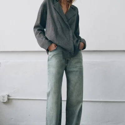 بلوز زنانه کامبره کلاسیک zara