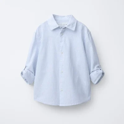 پیراهن پسرانه نینیو کامیسا با پارچه کتان سوپر zara