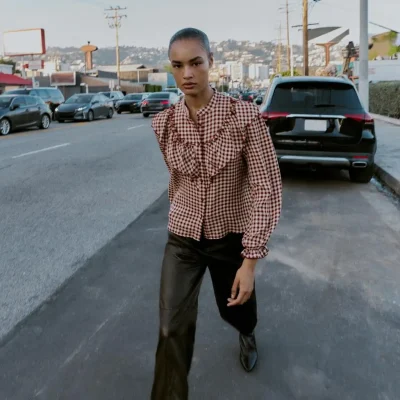 بلوز زنانه طرح دار از سری B.CAMISA zara