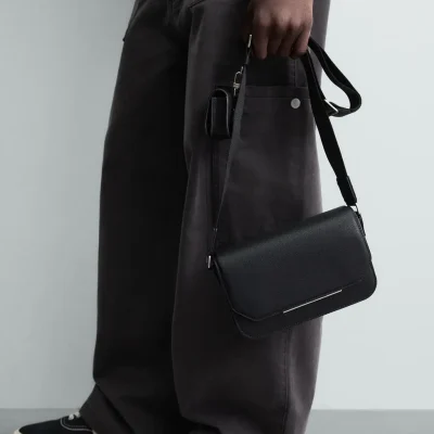 کیف دوشی چرمی مردانه مدل بندوله zara