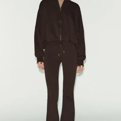 شلوار اسپانیول پاچه‌ای اینترلاک zara