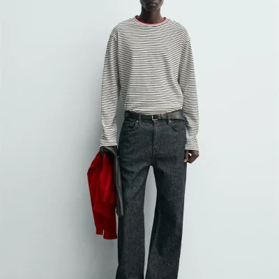 تیشرت مردانه آستین بلند مدل Camiseta M/L zara