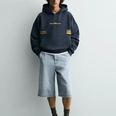 هودی مردانه فانتزی مدل F. Sudadera zara