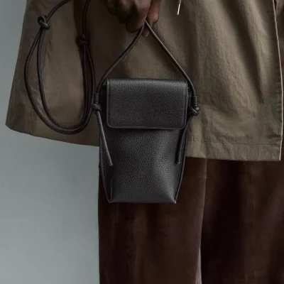 کیف دوشی چرم طبیعی مردانه - مدل Bandole zara