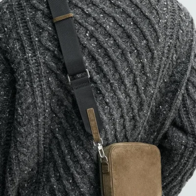 کیف دوشی چرمی مردانه مدل بندوله zara