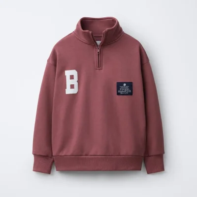 سویشرت اسپرت کودک با گلدوزی و برچسب zara
