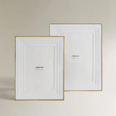 قاب عکس کلاسیک با روکش نقره‌ای zara