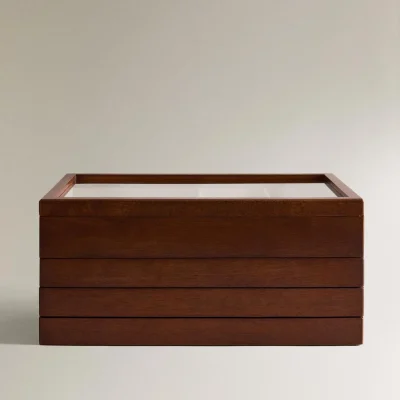 جعبه جواهرات لوکس مخمل و چرم zara