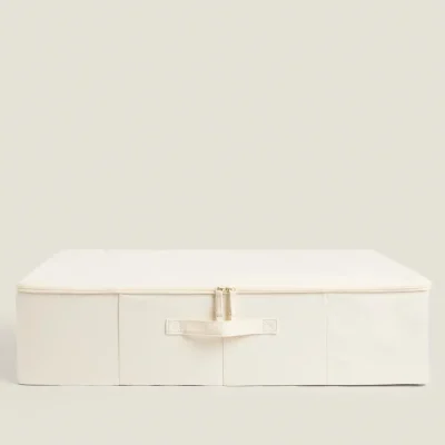 سبد تزئینی دست‌بافت حصیری کوچک zara