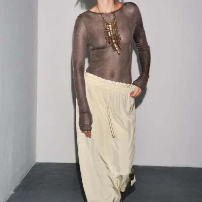 دامن میدی بنددار ZW COLLECTION zara