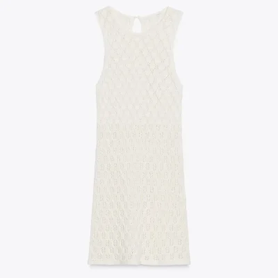 لباس کوتاه طرح دار با پارچه مشبک zara