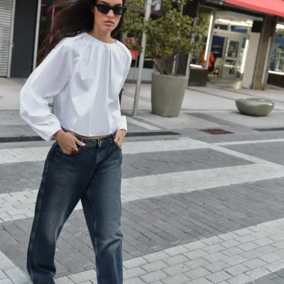بلوز کامبری زنانه مدل BCAMISA zara