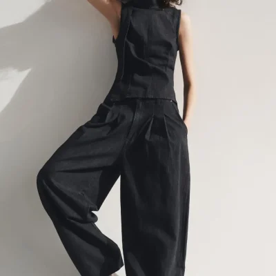 شلوار کتان زنانه مدل T.PANT.PAQUETER zara