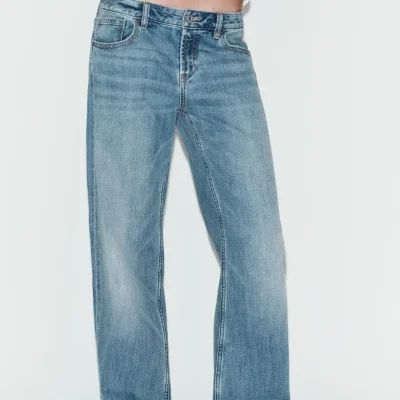 پیراهن جین دکمه‌دار آستین بلند زنانه Kene Jeans