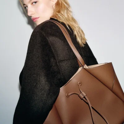 کیف بزرگ زنانه چرم طبیعی - مدل BAGS LARGE zara