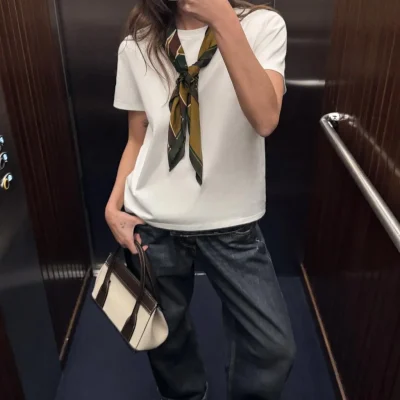 شال ابریشمی کوچک زنانه zara