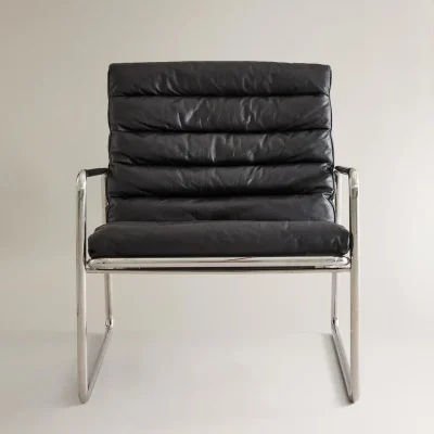 صندلی چرمی و استیل ضدزنگ zara