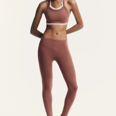 تاپ ورزشی دو اثره یقه قایقی و بند دار zara
