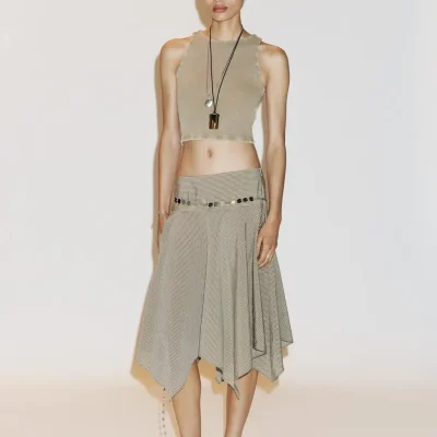 تیشرت فیتیل دار پشت باز zara