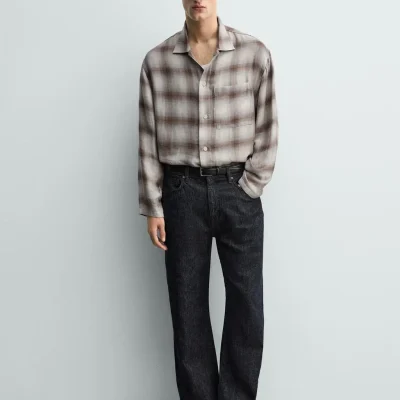 پیراهن مردانه کلاسیک فلامینگو Camisería zara