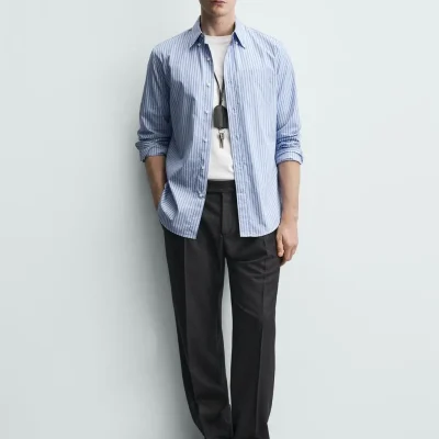 پیراهن مردانه کتان فلامنکو zara