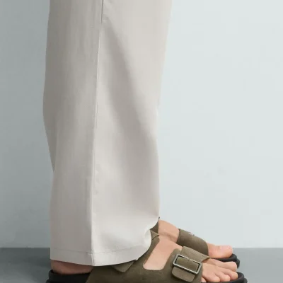 صندل مردانه چرم طبیعی مدل اسپادری zara