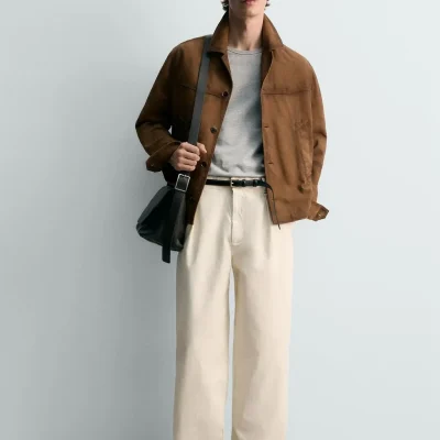 شلوار جین مشکی فیت باریک مدل Resto zara