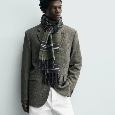 شال ترکیبی چهارخانه zara
