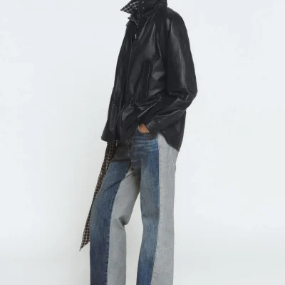 کت چرم اصل ZW COLLECTION LIMITED EDITION zara