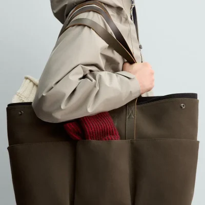 کیف دستی توت AARON LEVINE X ZARA با جزئیات چرم