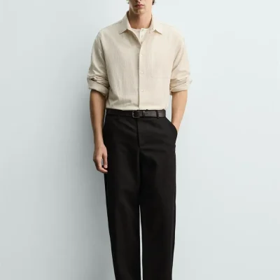 پیراهن چهارخانه فیت ریلکس zara